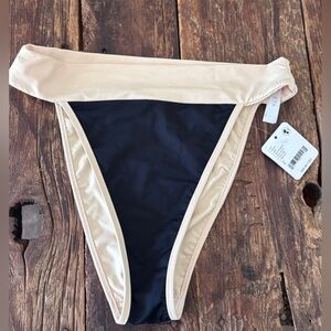 FP Movement by Free People Black and Cream Bikini High-Cut